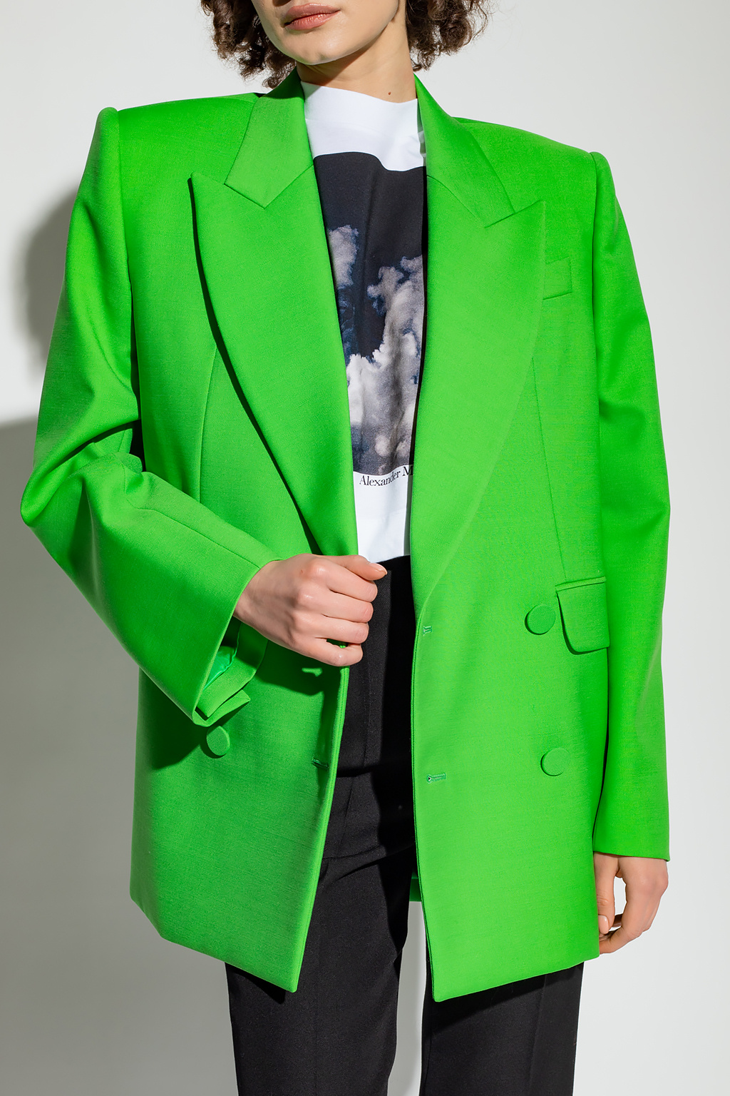 SchaferandweinerShops HK - Green Double - breasted blazer